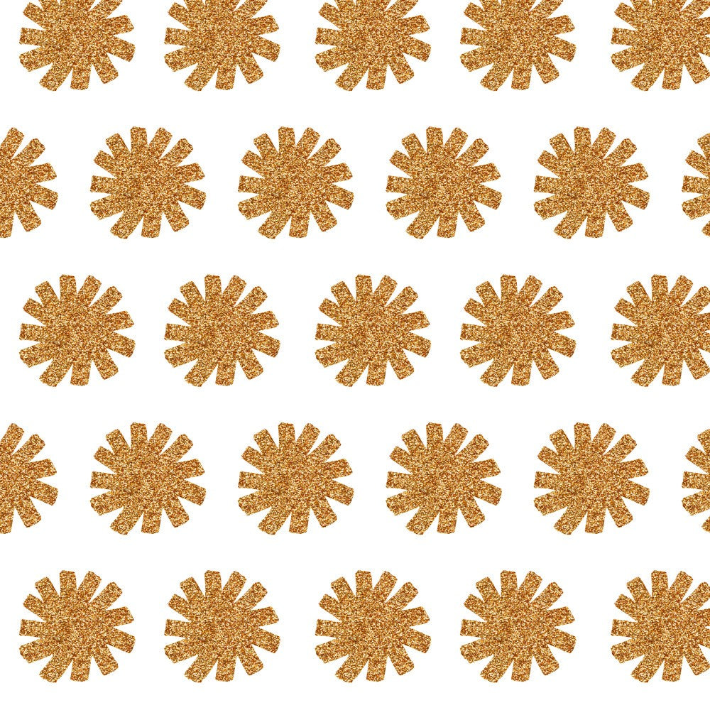 Fancy Floral Copper Glitter