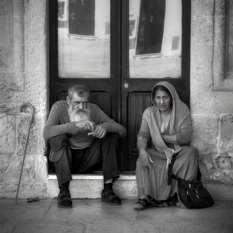 man and women resting