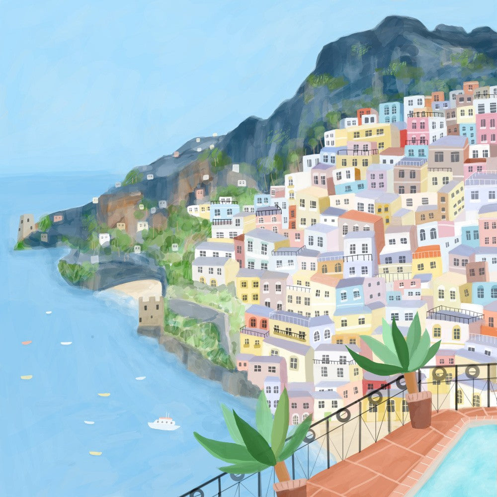 Positano, Italien von Künstlerin Carla Daly