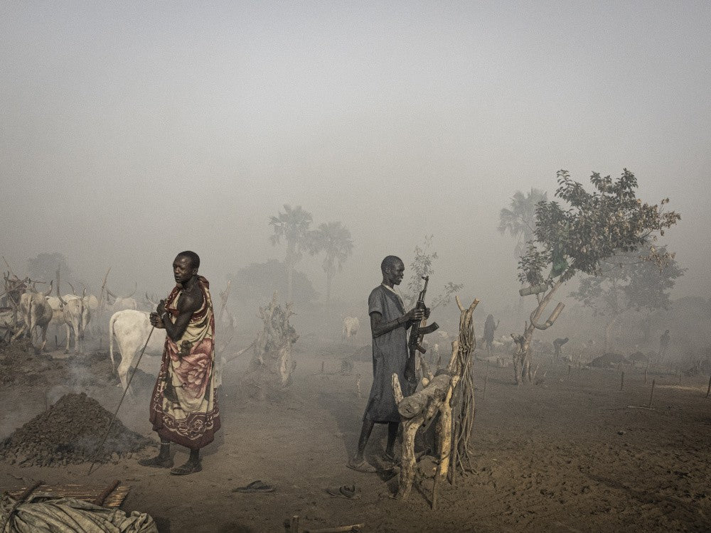 daily life at a Mundari camp