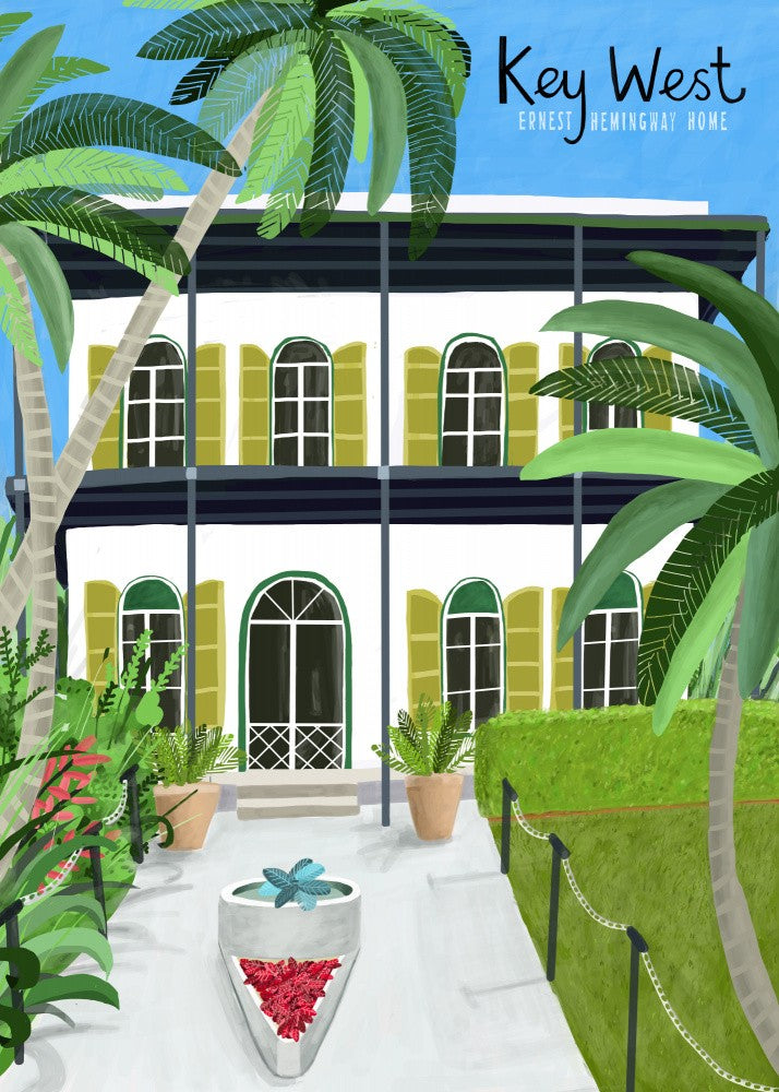 Ernest Hemingways Zuhause, Key West Hemingway, Florida von Künstlerin Carla Daly