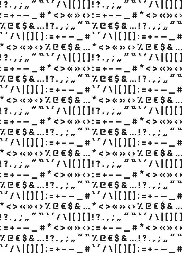 Typography Special Characters Pattern #1