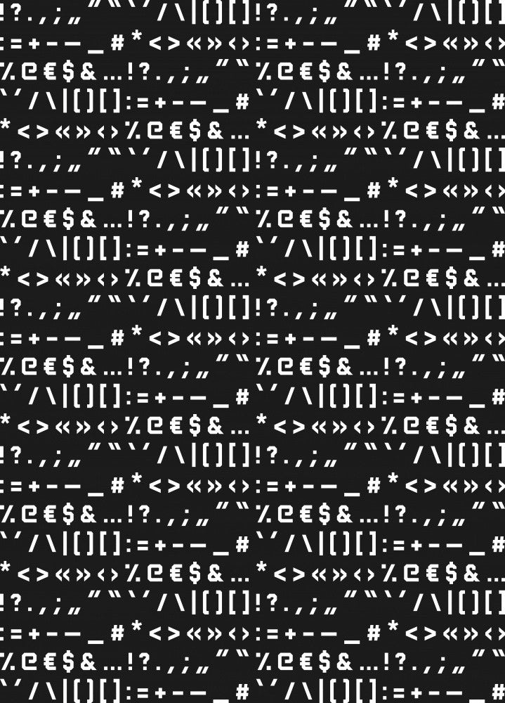 Typography Special Characters Pattern #2