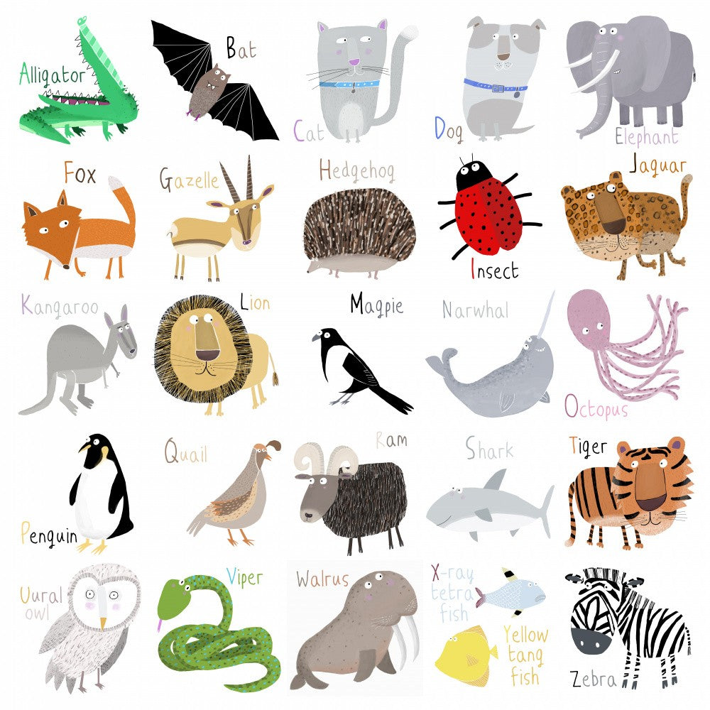 Dal 290b Alphabet White 52x62