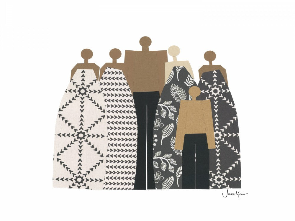 Family in Cream &amp; Black