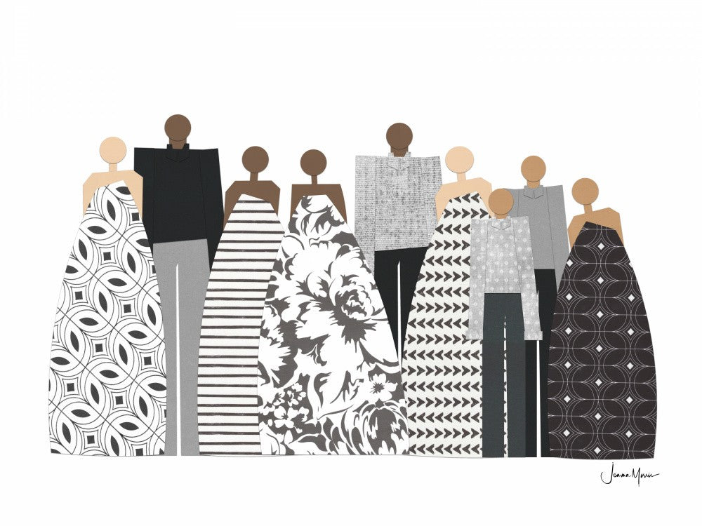 Family Reunion in Black and white