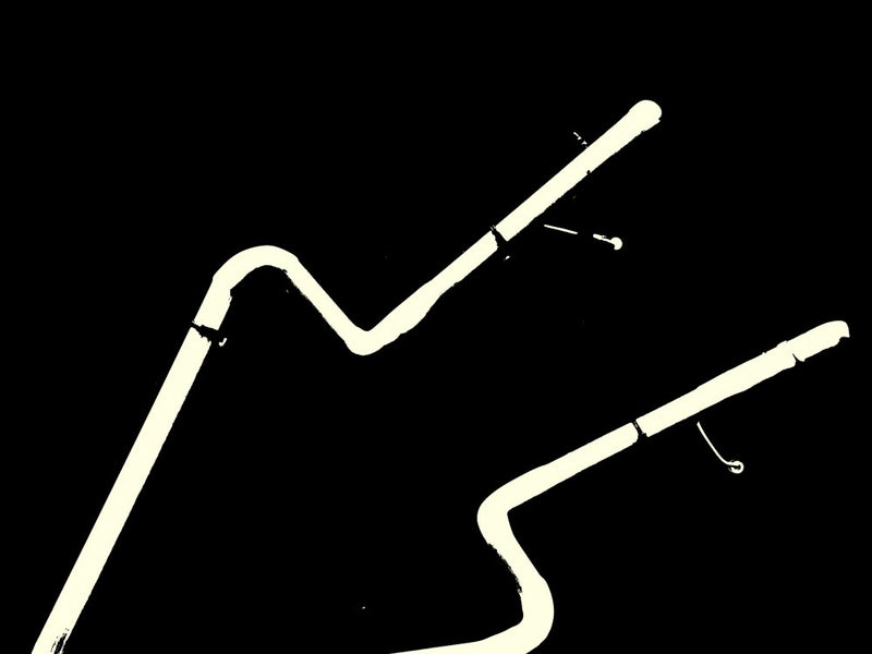 Neon Guitar Silhouette