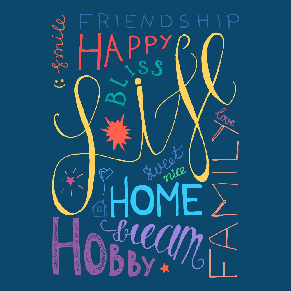 Colorful Words Collage