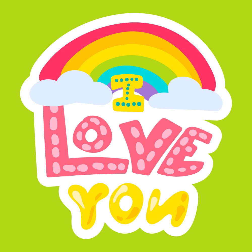 I Love You With Rainbow