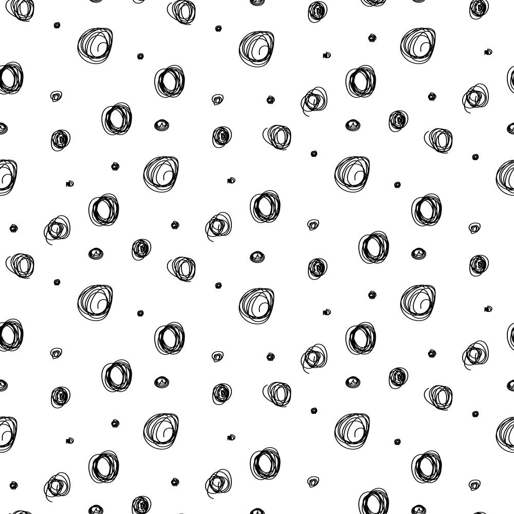 Black And White Doodle Pattern