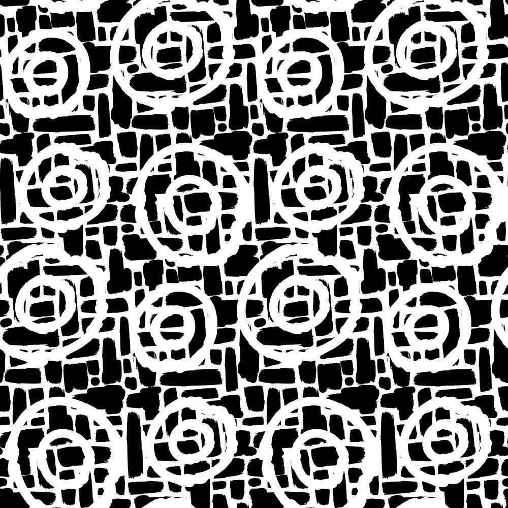 Black And White Geometric Artwork