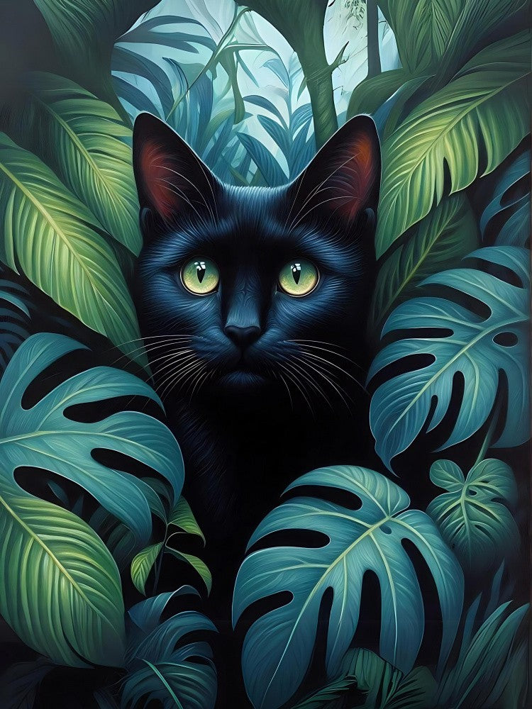 Katze in Büschen