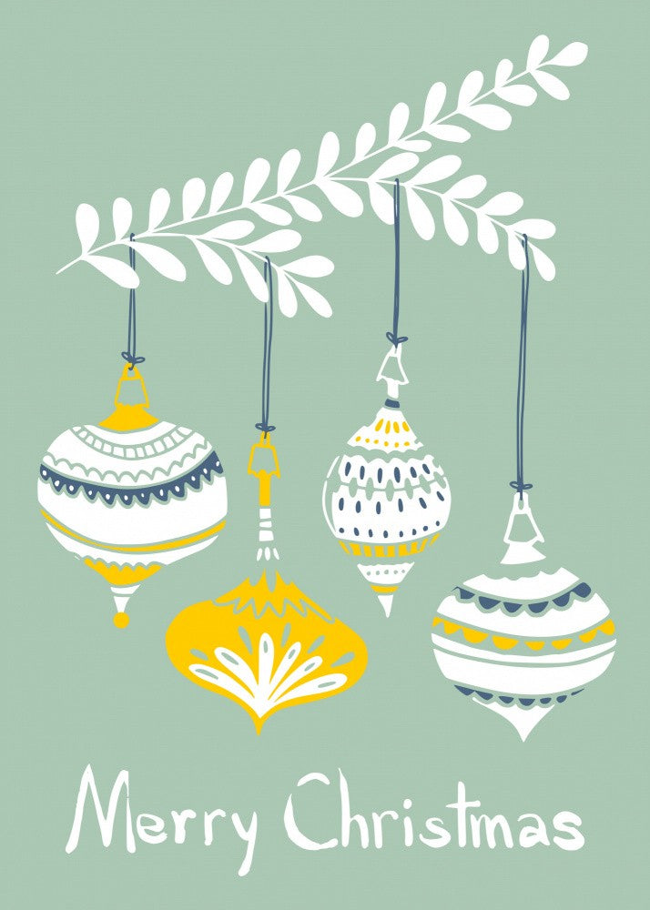 Joyeuses petites boules de Noël menthe