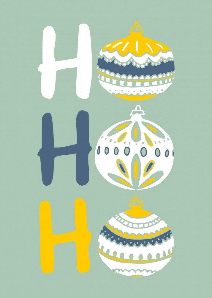 HoHoHo Cheerful little Christmas Illustration mint