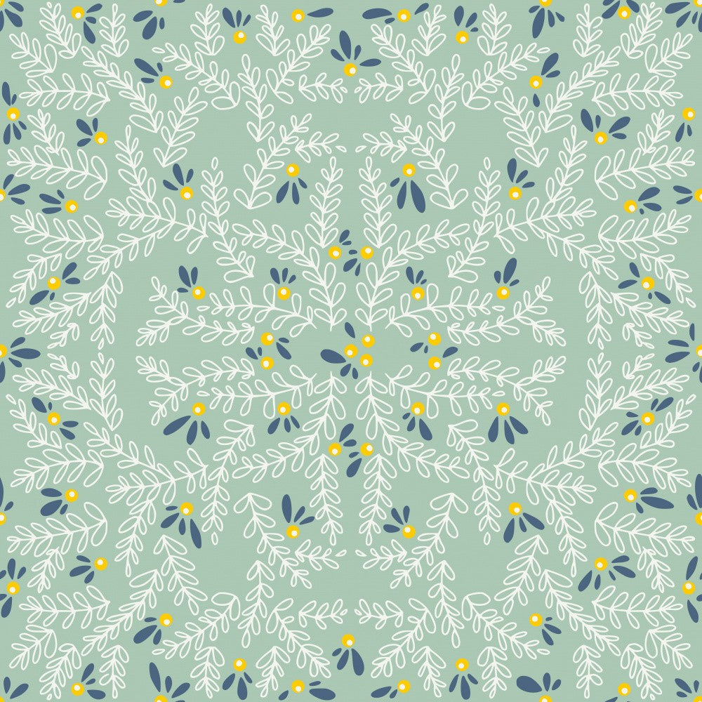 Wonderful holiday joy twigs mint pattern