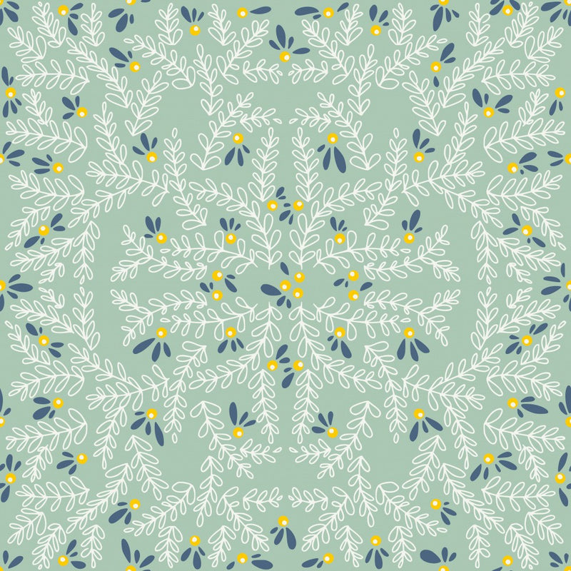 Wonderful holiday joy twigs mint pattern