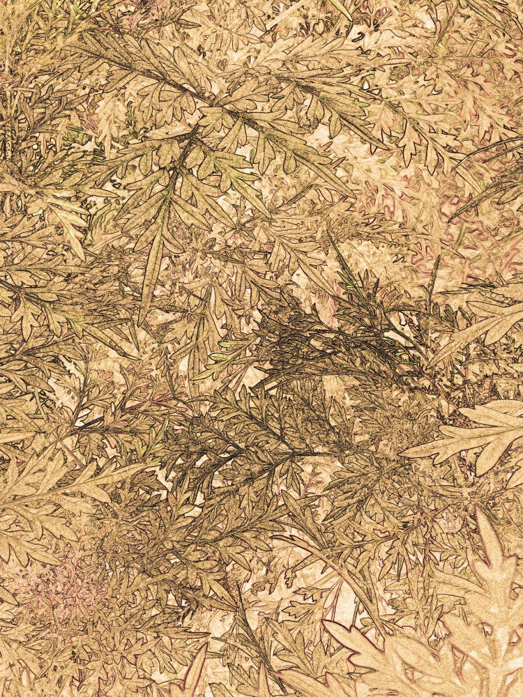 Goldene Blatttapisserie