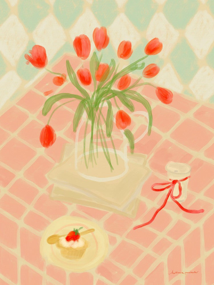 Red Tulips Summer Picnic