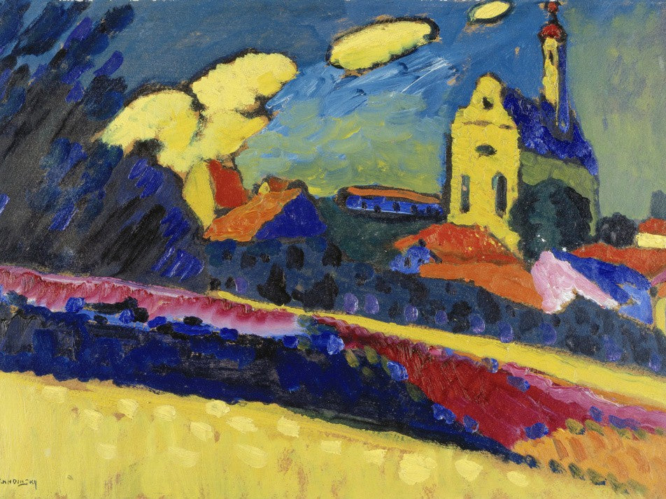 Study of Murnau  Landscape With Church (1909)