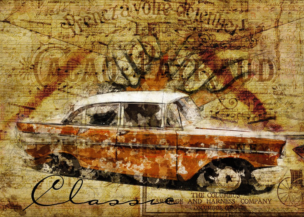 Carte postal old car