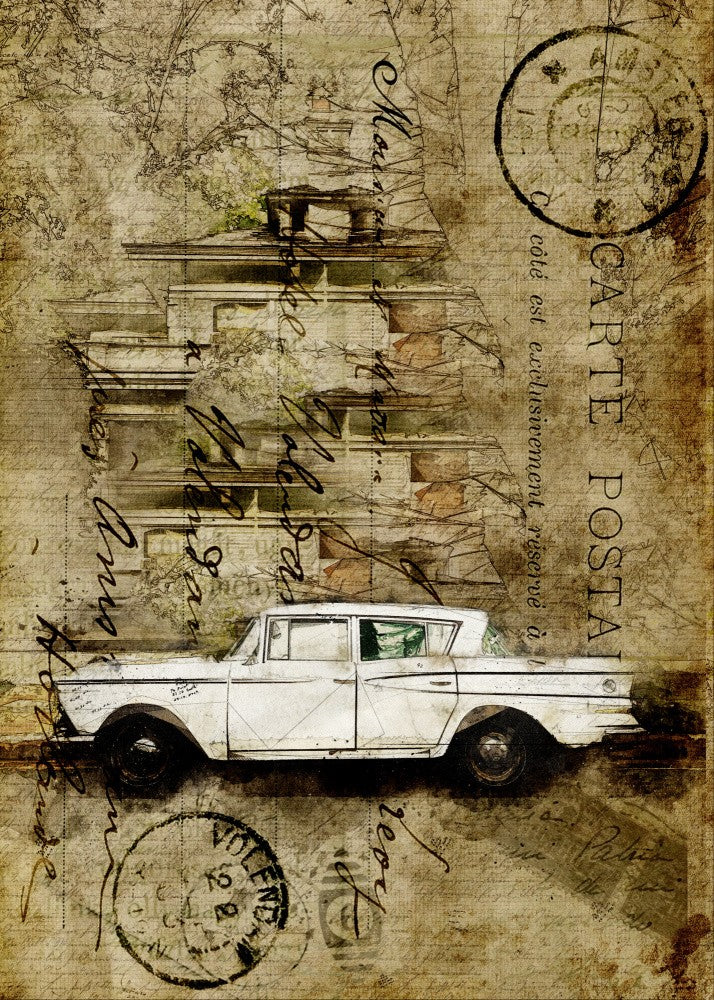 carte postal oldies car