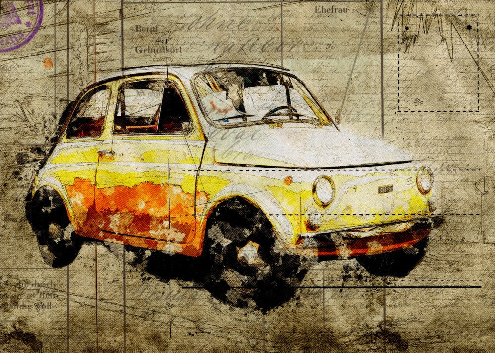 carte postal old car