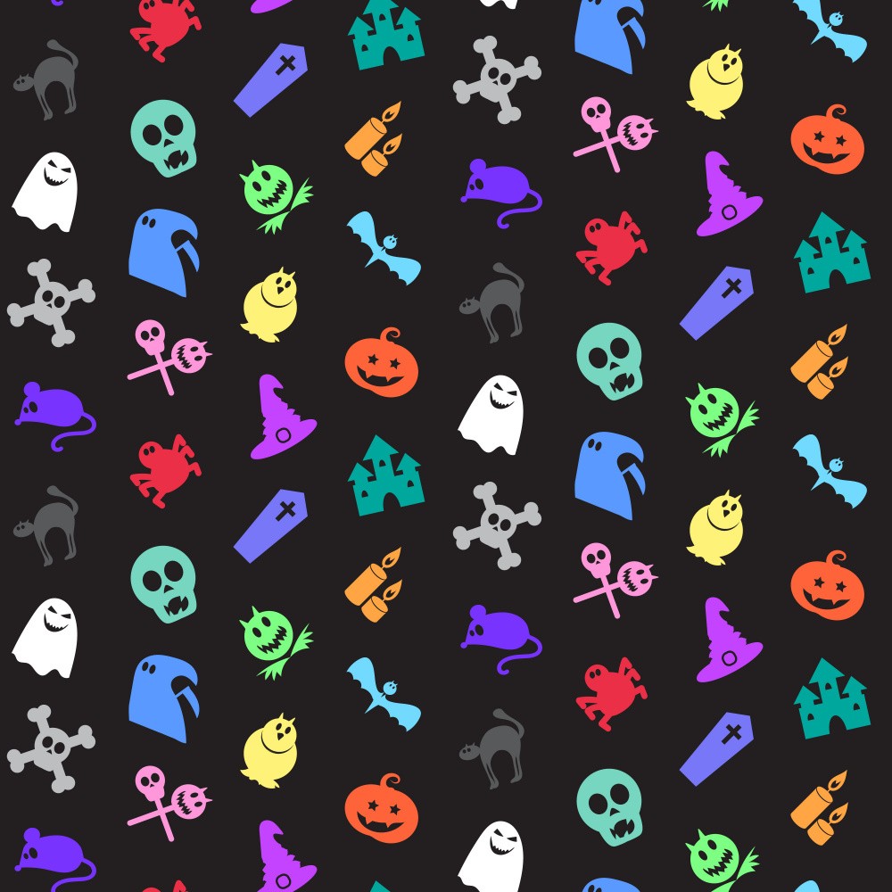 Spooky Night Icons Patterns
