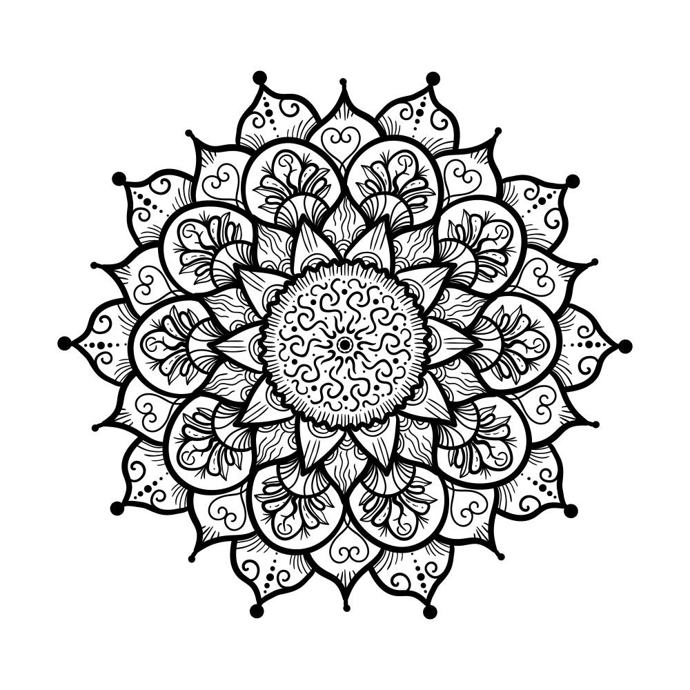 Abstract Mandala Line Art