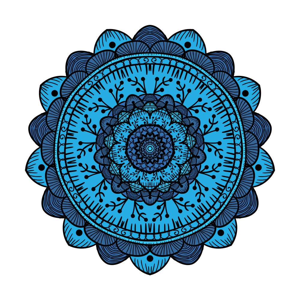 Abstract Mandala Line Art