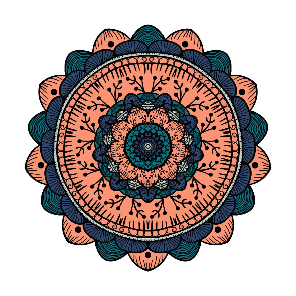Abstract Mandala Line Art