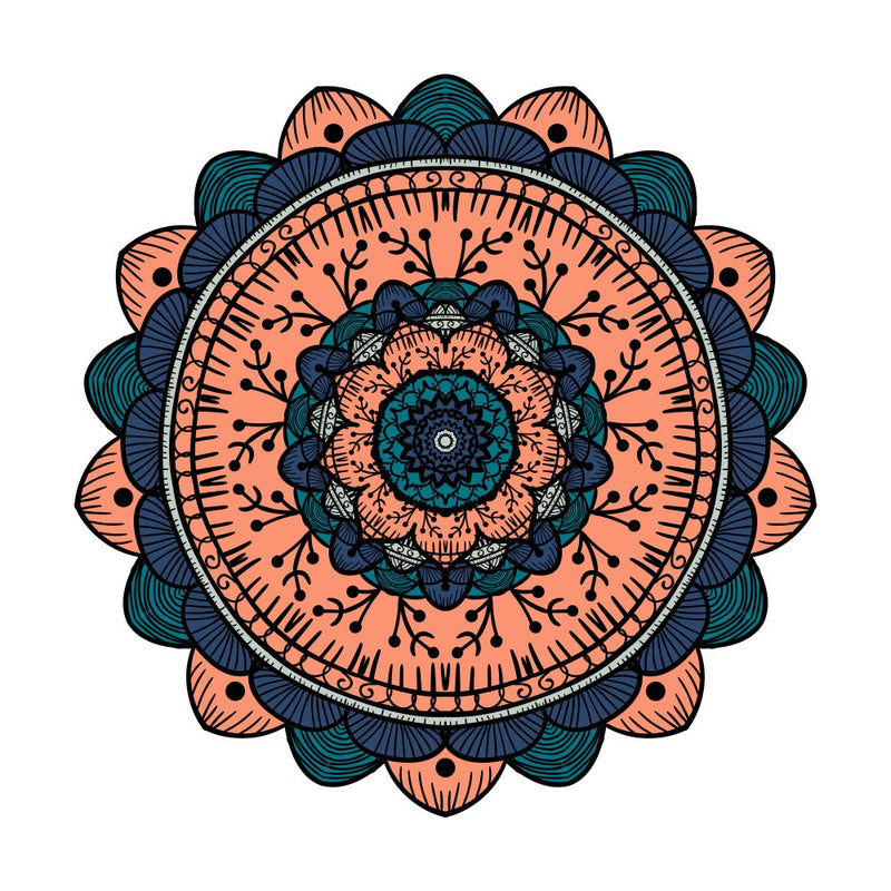 Abstract Mandala Line Art