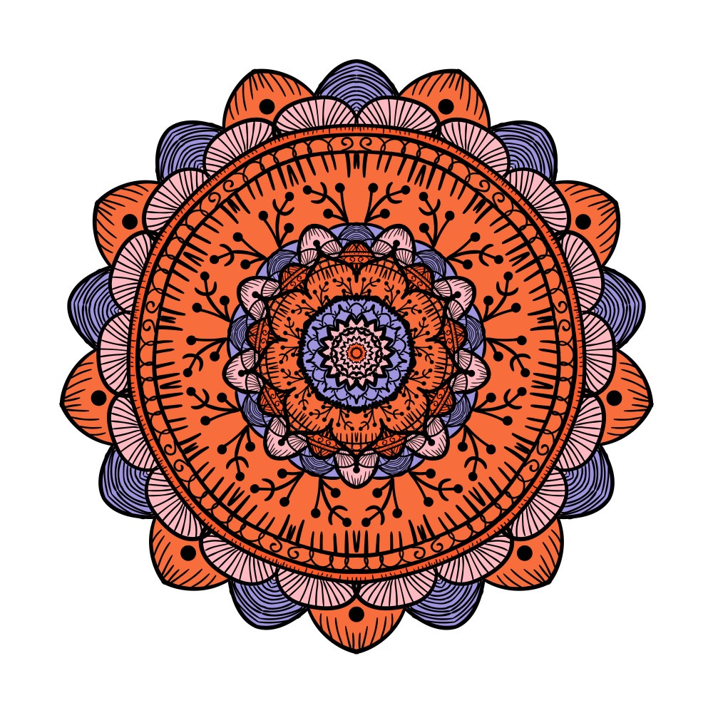Abstract Mandala Line Art