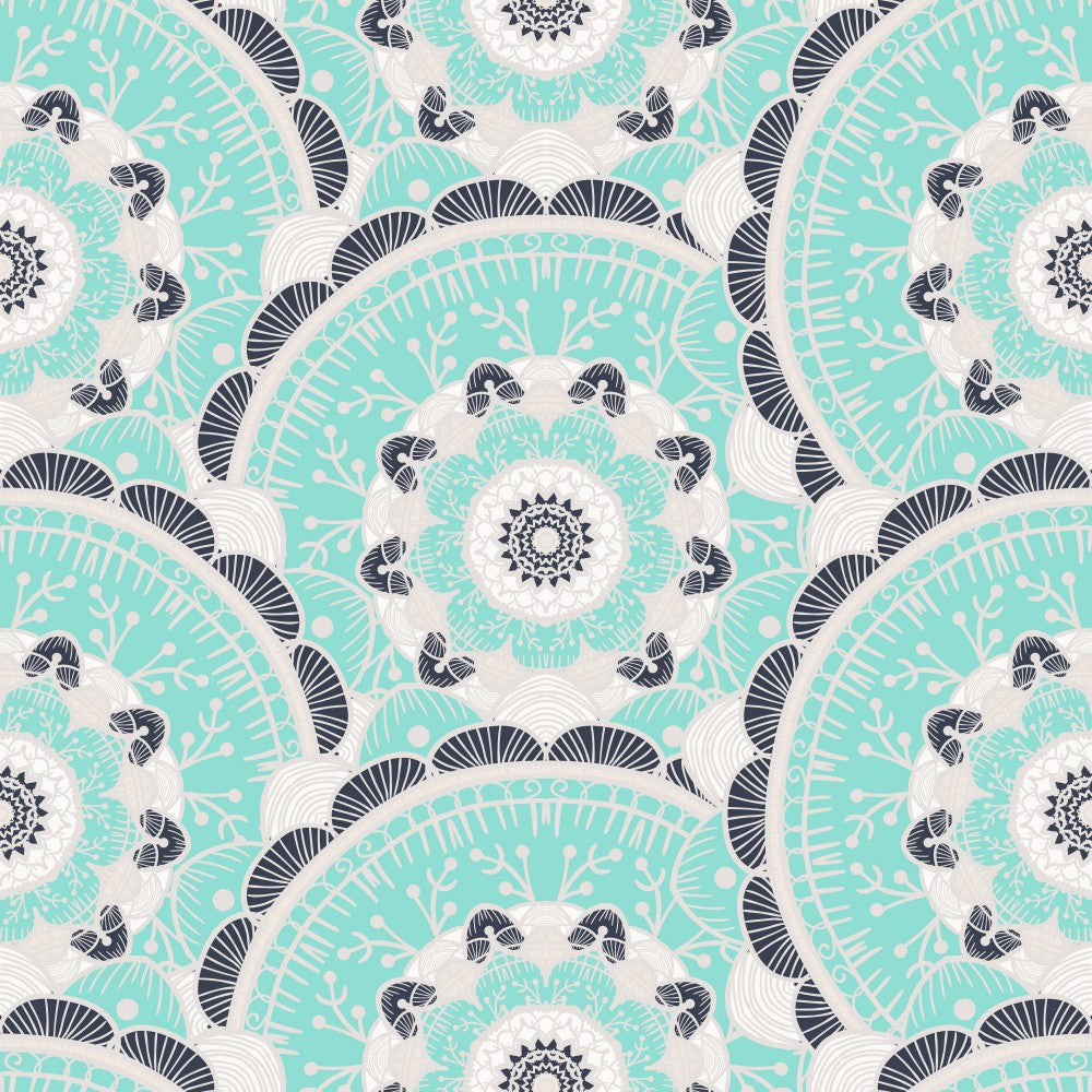 Aqua Mandala Patterns