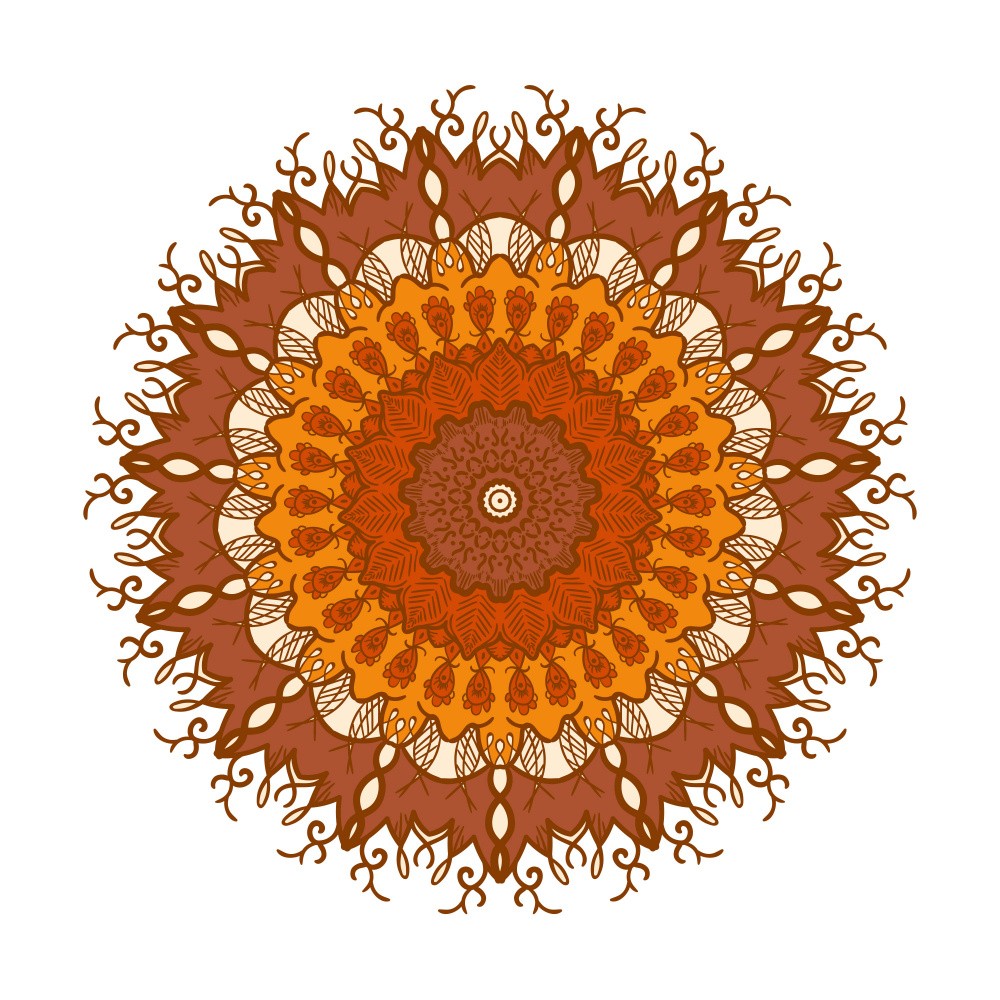 Autumn Vibrant Mandala Bloom