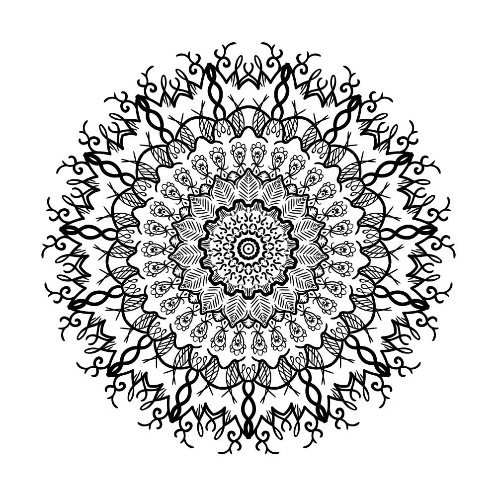 Abstract Mandala Line Art