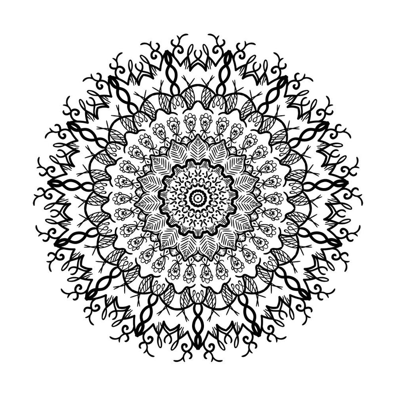 Abstract Mandala Line Art