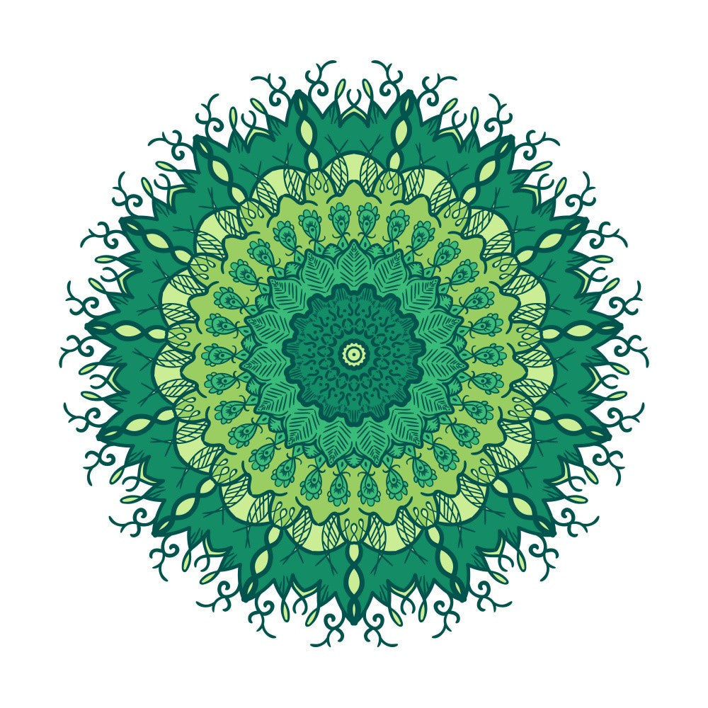 Vibrant Verdant Mandala Bloom
