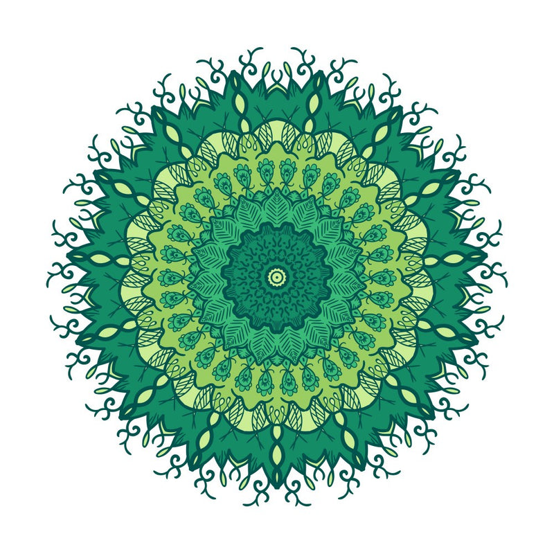 Vibrant Verdant Mandala Bloom