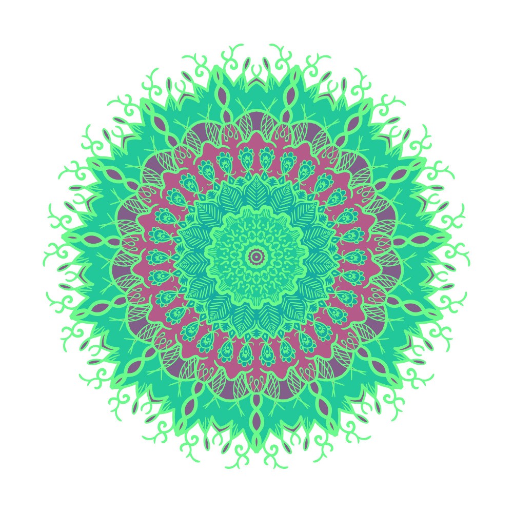 Abstract Mandala Line Art