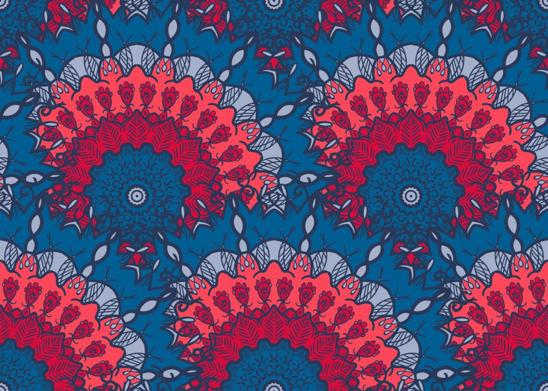 Vibrant Mandala Bloom With Floral Design