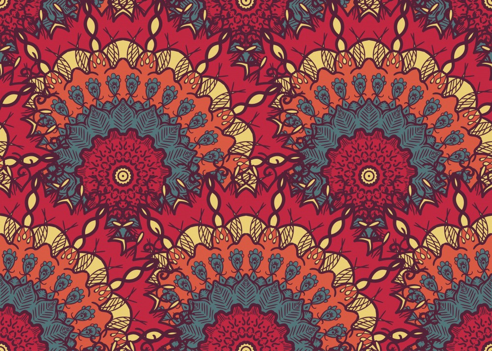 Abstract Mandala Line Art