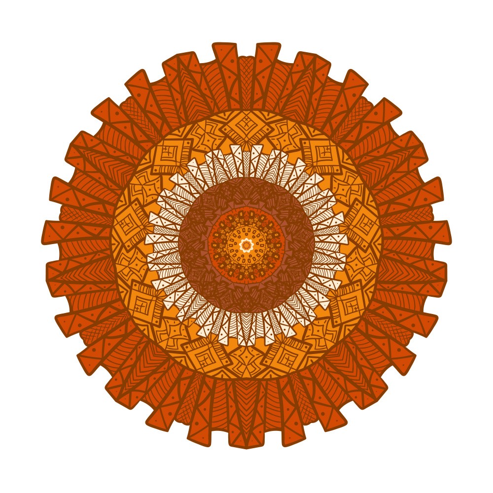 Abstract Mandala Line Art