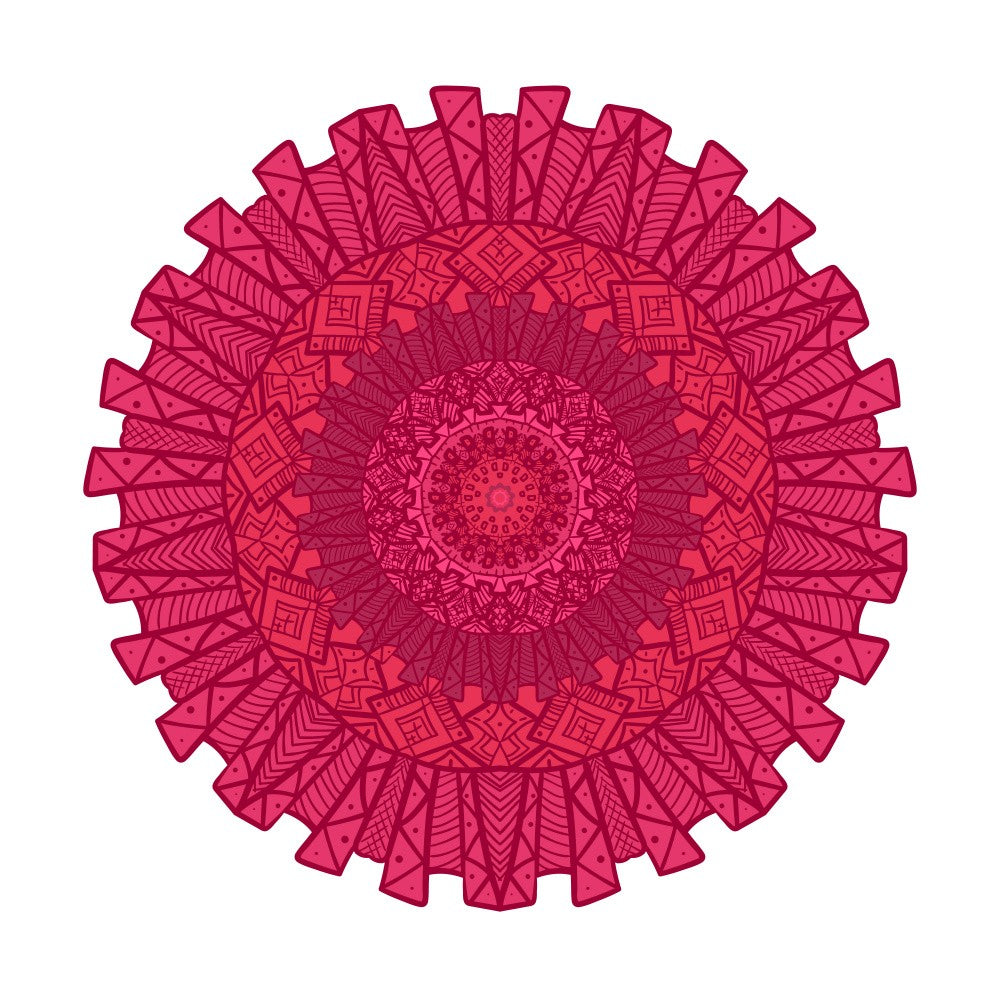 Crimson Mandala Burst