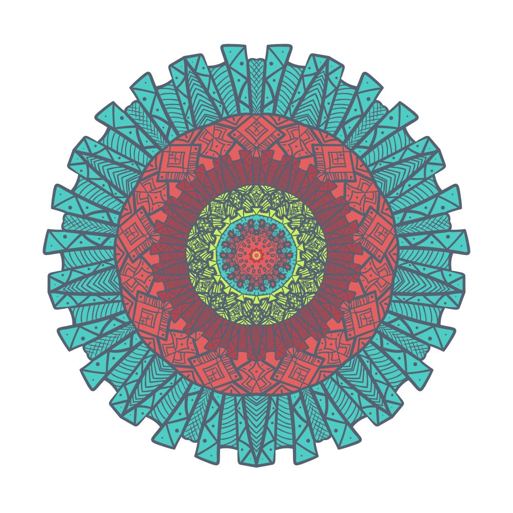 Abstract Mandala Line Art