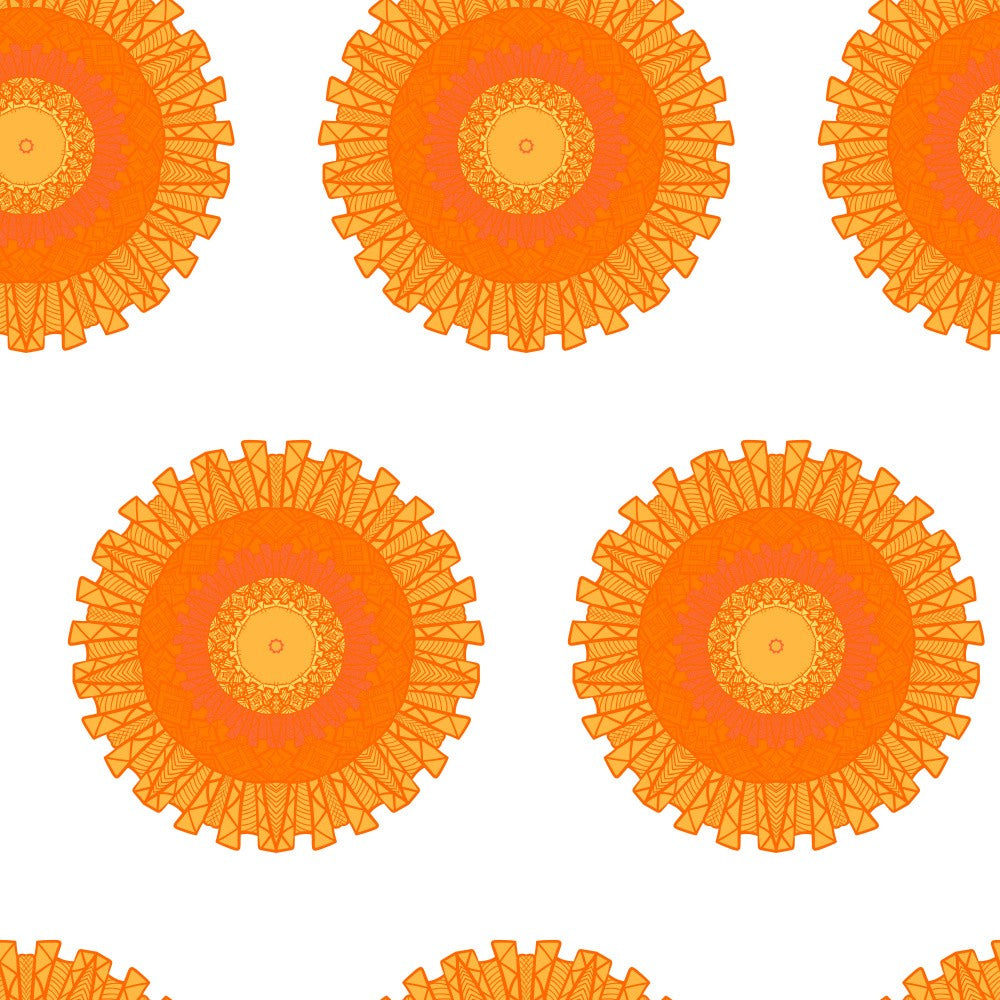 Orange Geometric Pattern Of Circular