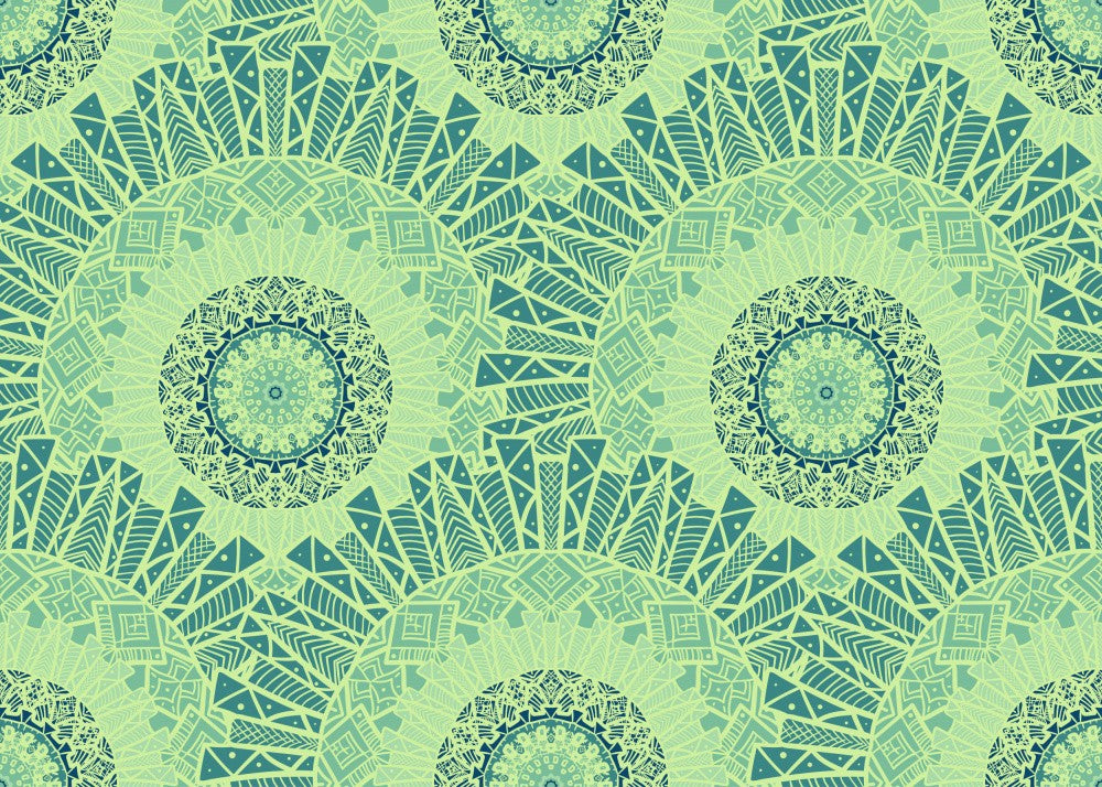 Green Mandala Patterns