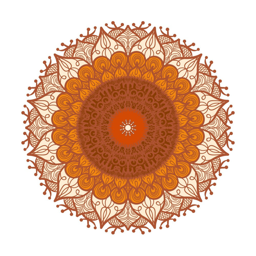 Floral Mandala Line Art