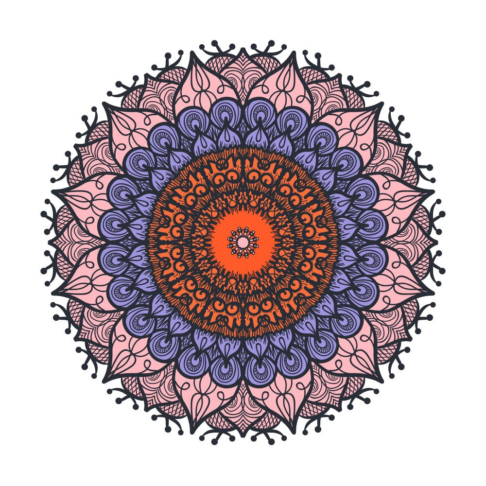 Floral Mandala Line Art