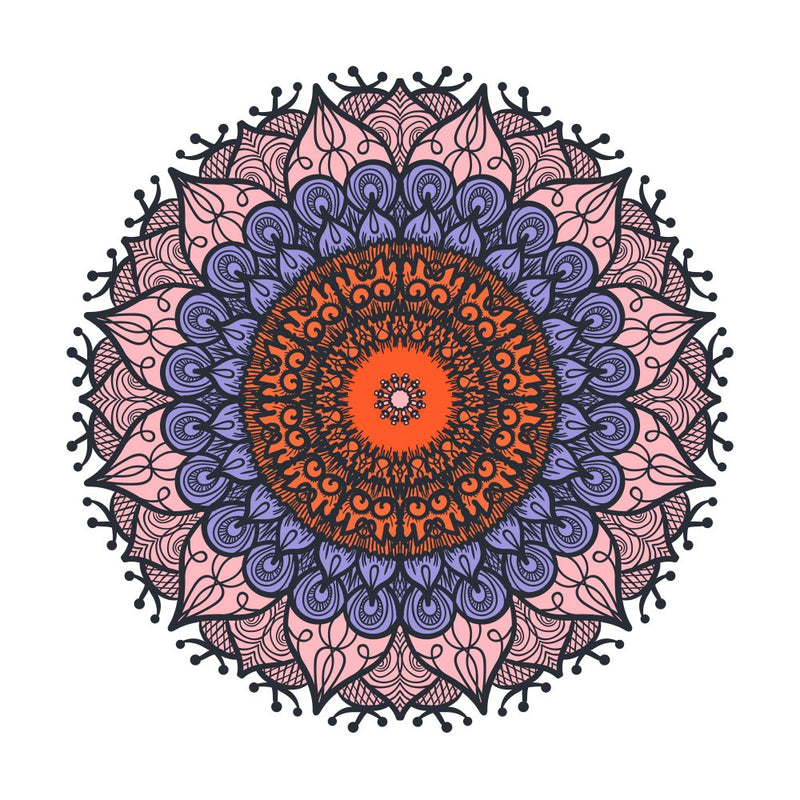 Floral Mandala Line Art