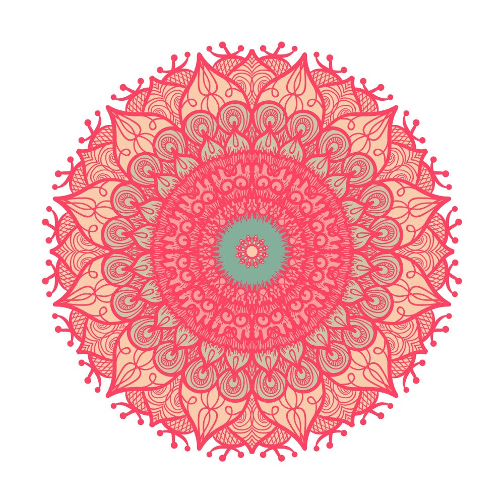 Floral Mandala Line Art